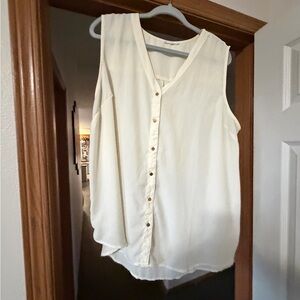 Maurices Ivory Sleeveless Blouse